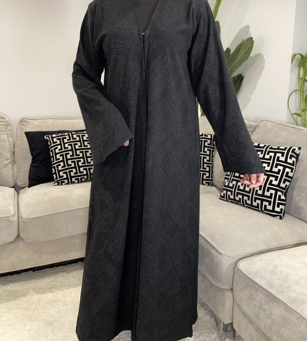 patterned abaya overcoat