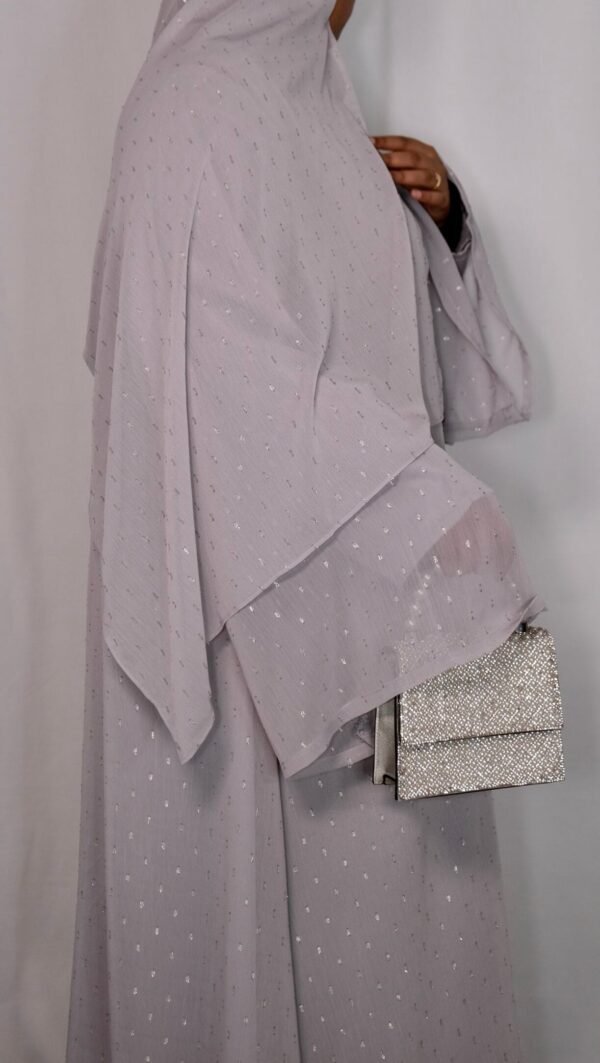 Sitara Silver Abaya Set - Image 2