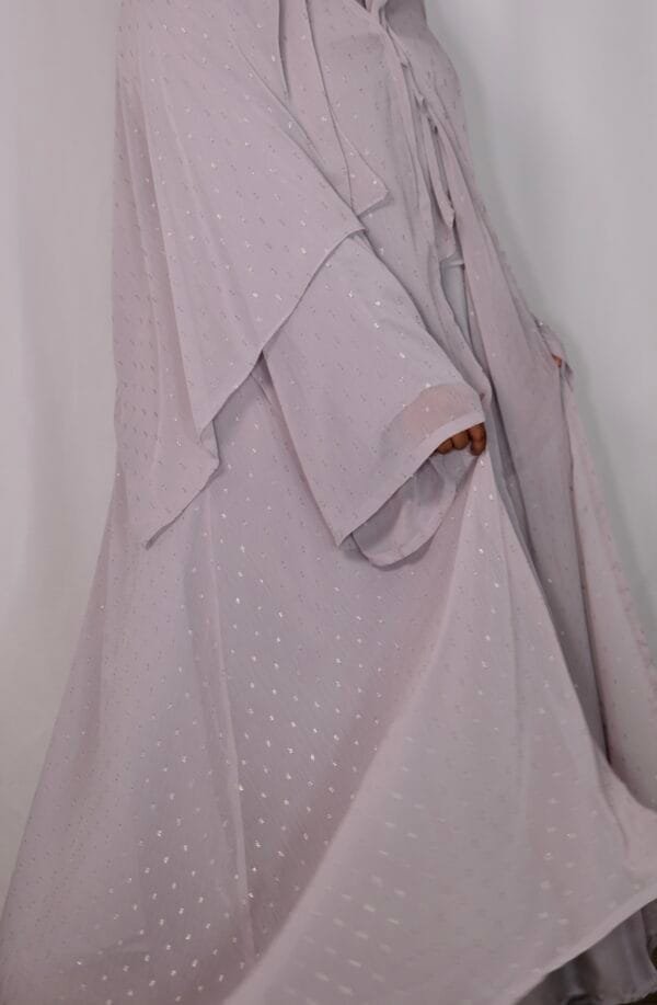 Sitara Silver Abaya Set