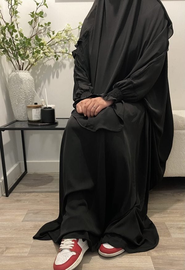 abaya khimar niqab black umrah hajj