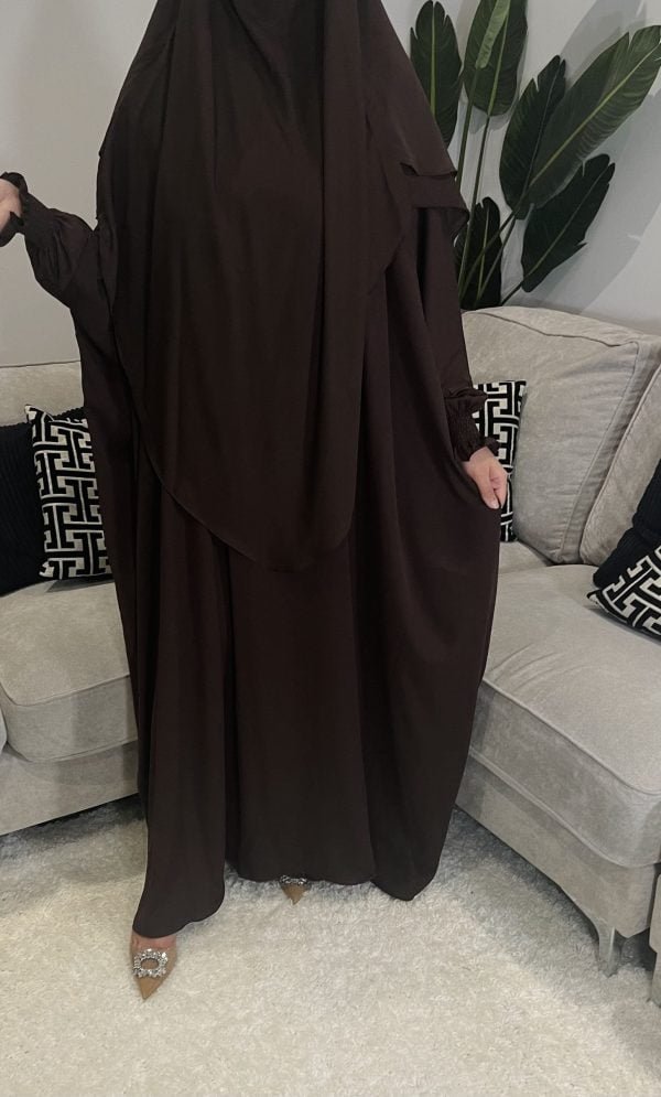 abaya khimar niqab brown umrah hajj