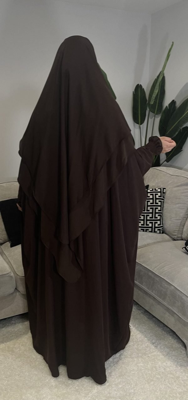 abaya khimar niqab brown umrah hajj