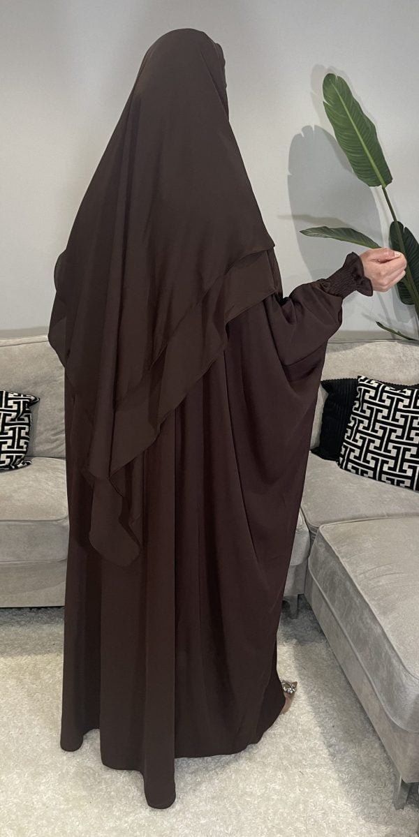 abaya khimar niqab brown umrah hajj