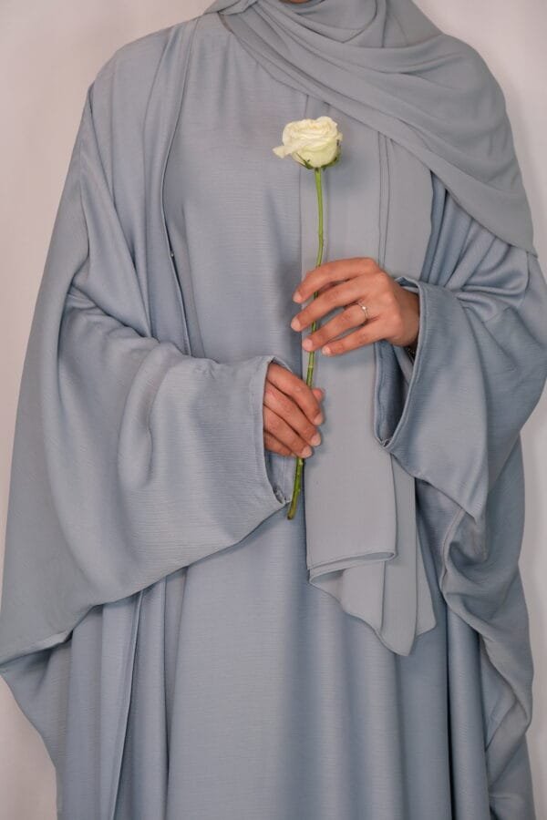 Sky Blue Abaya 4 Piece Set