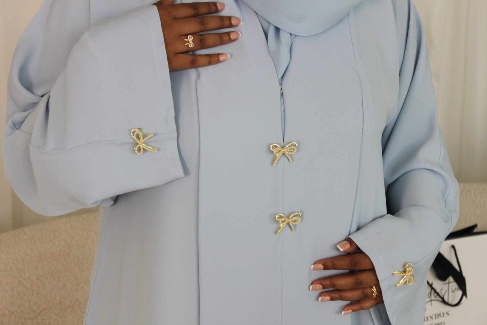 Sky Blue Amal Abaya - Image 3