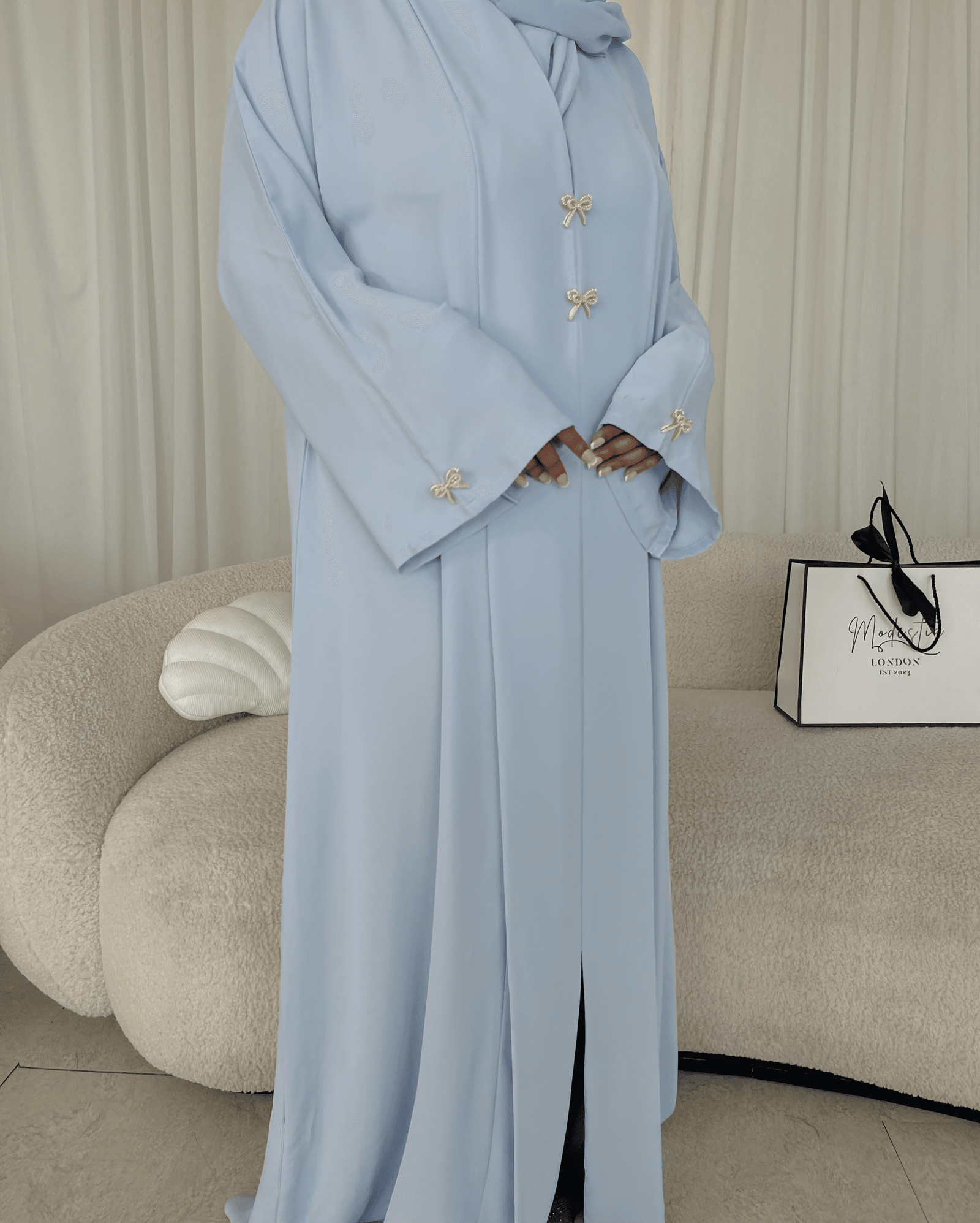 Sky Blue Amal Abaya - Image 5