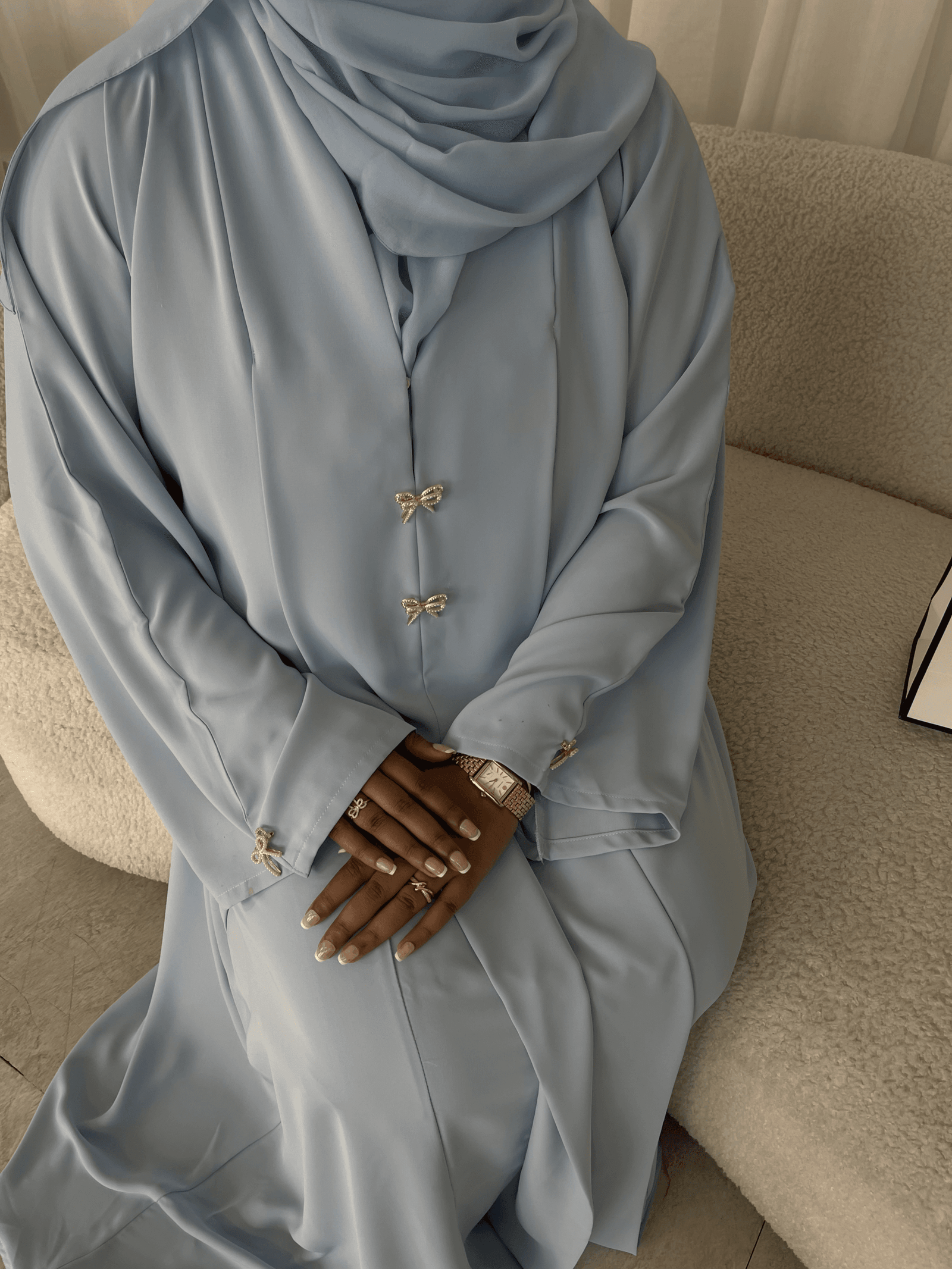 Sky Blue Amal Abaya - Image 6